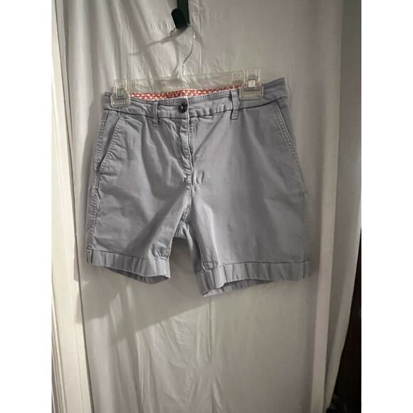 Boden Pants - Boden 6” Blue Cuffed Chino Shorts Sz 6 Preppy Classic